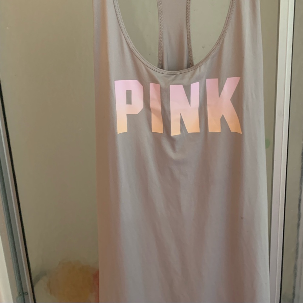 Pink active wear tank size lrg